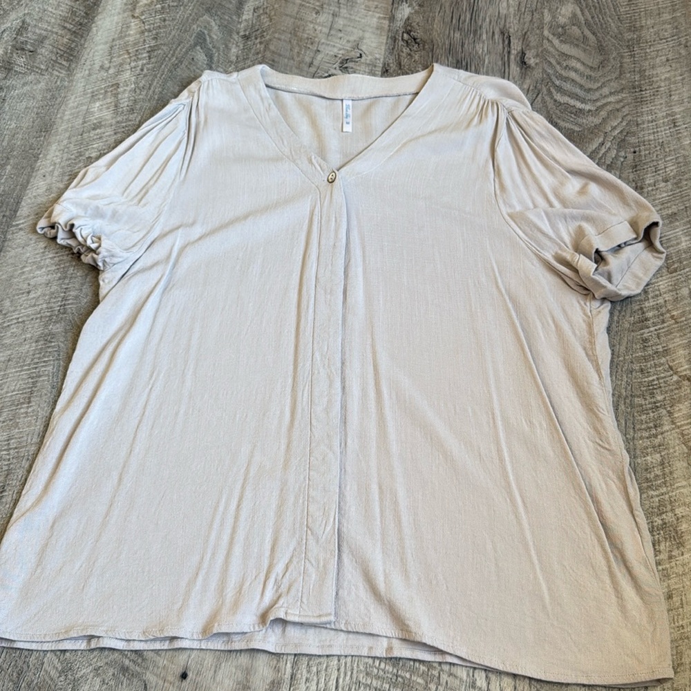Light grey linen blouse